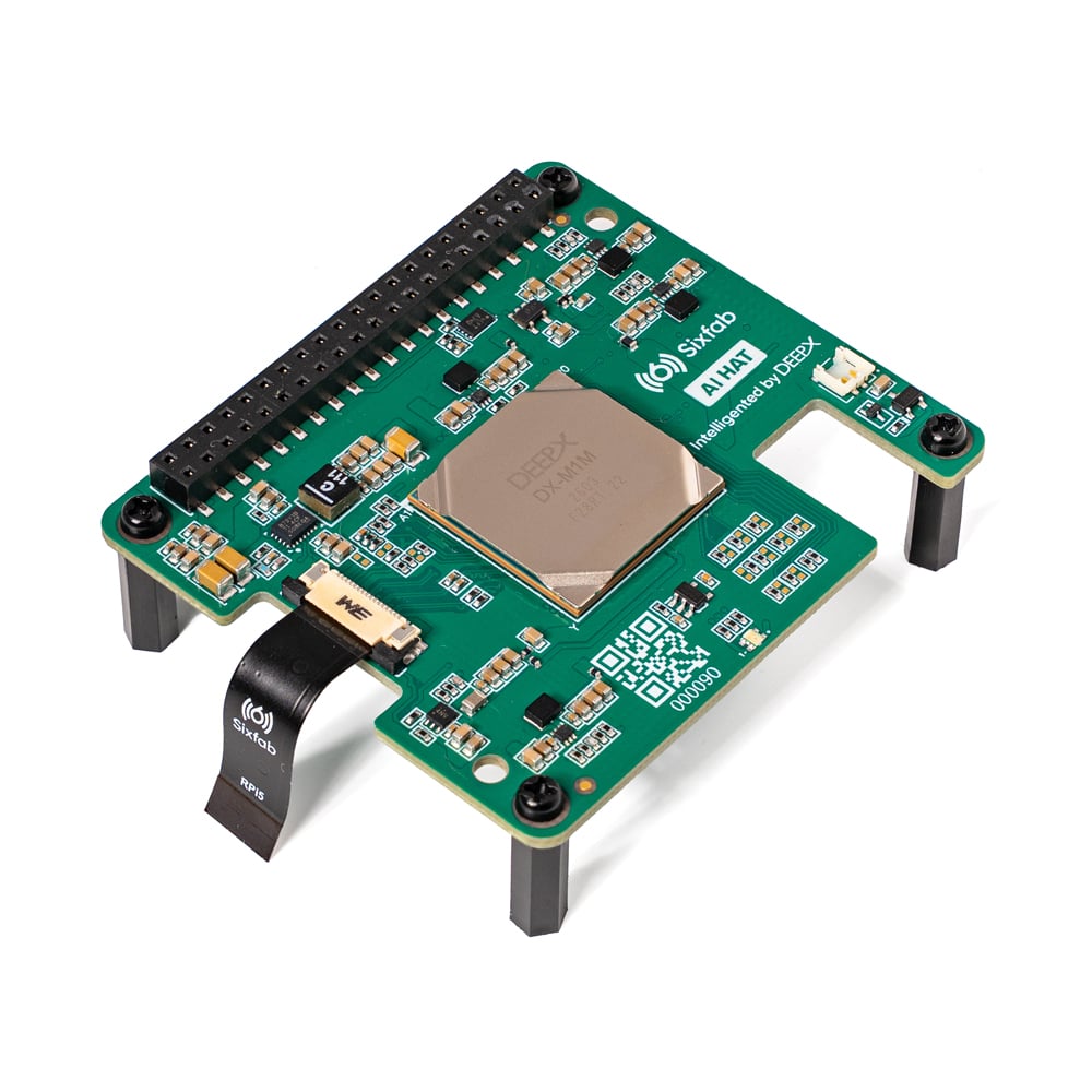 Sixfab AI HAT+ 2 attached to Raspberry Pi 5
