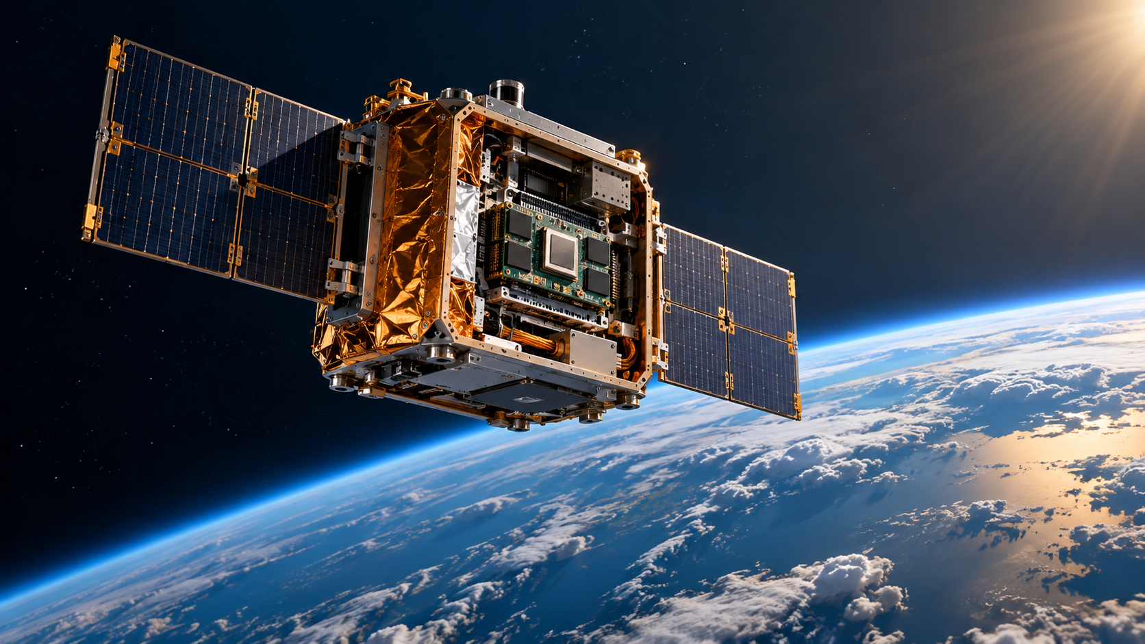 Approved AI-generated concept illustration, not an image of Google's spacecraft.