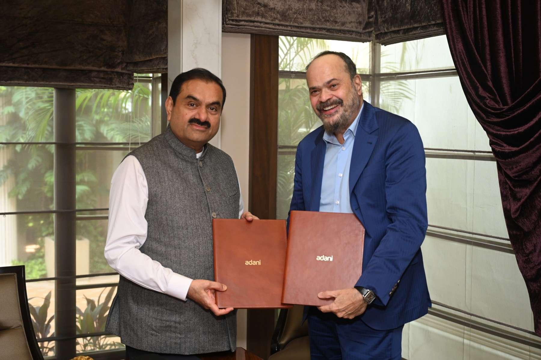 Gautam Adani and Jabil CEO Mike Dastoor