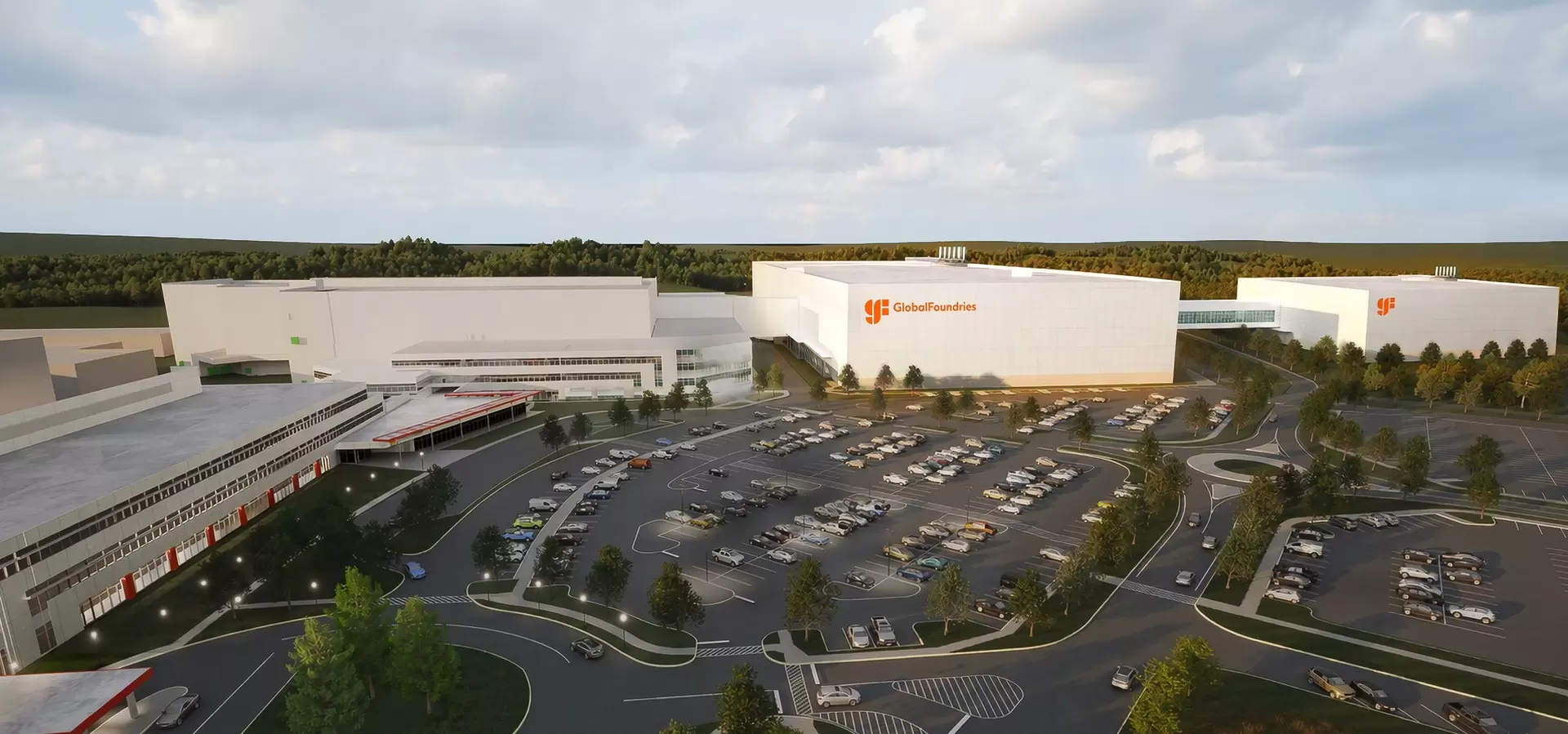 Artist's impression of the proposed GlobalFoundries factory development in Malta, New York