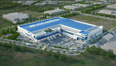 Artist’s rendering of the planned Axcelis facility in Pyeongtaek, supplied with the construction announcement.