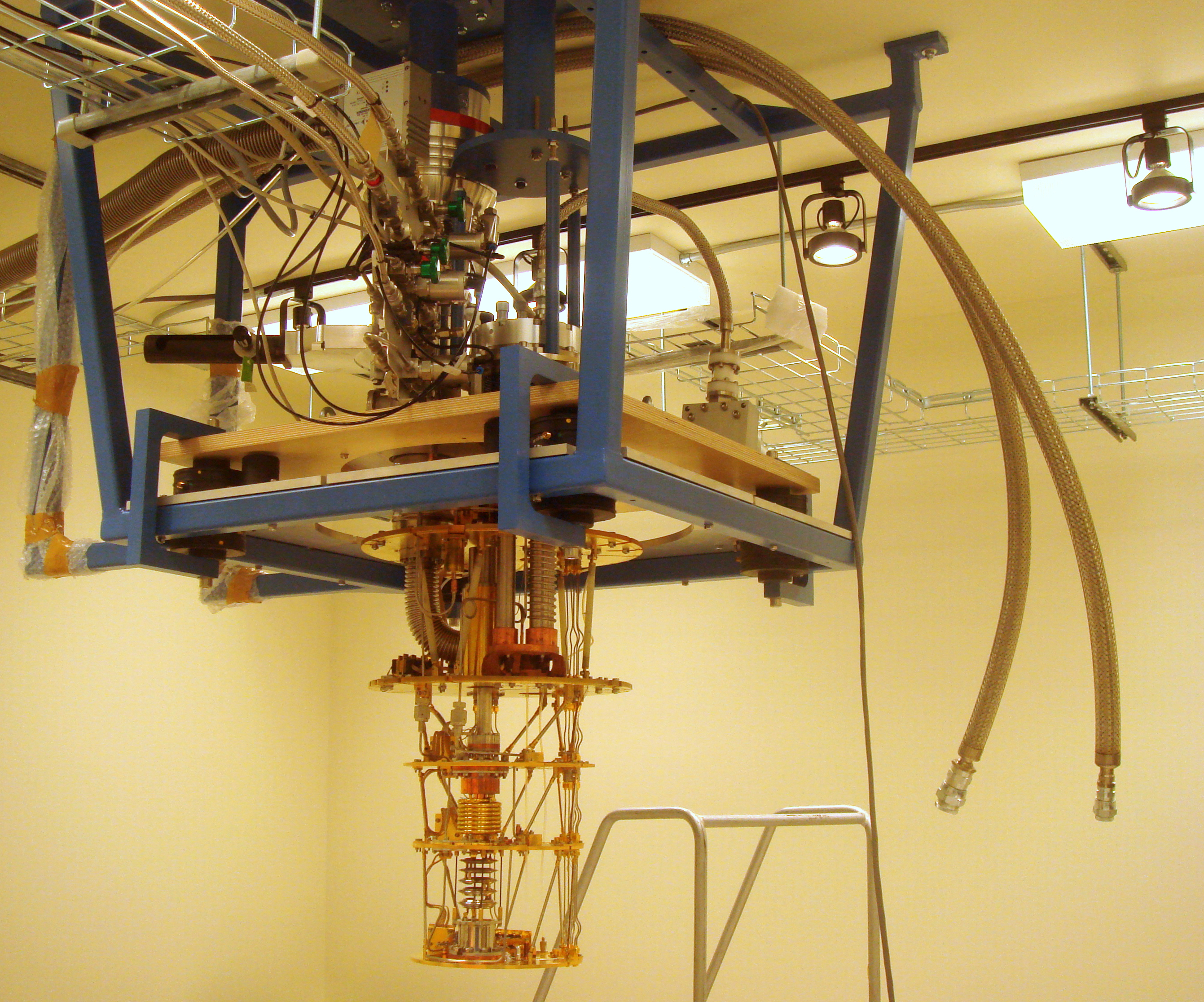 Dilution refrigerator at BBN Technologies in 2009