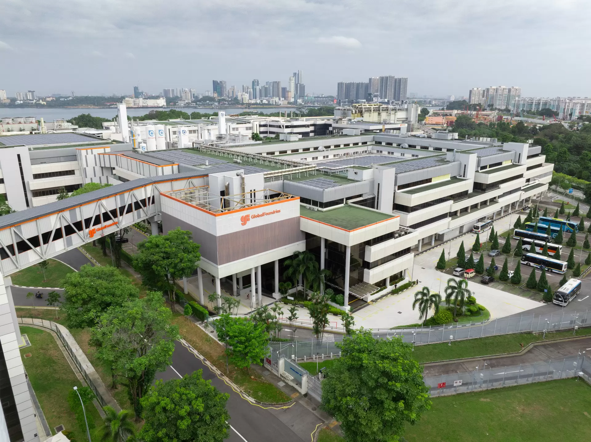 GlobalFoundries campus photograph supplied with the Singapore facilities announcement.