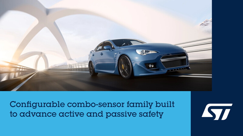 Official press image: ST combines accelerometer and gyroscope in automotive safety sensor