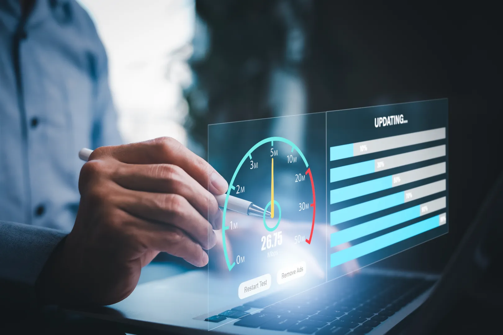 Illustration representing website speed and page performance