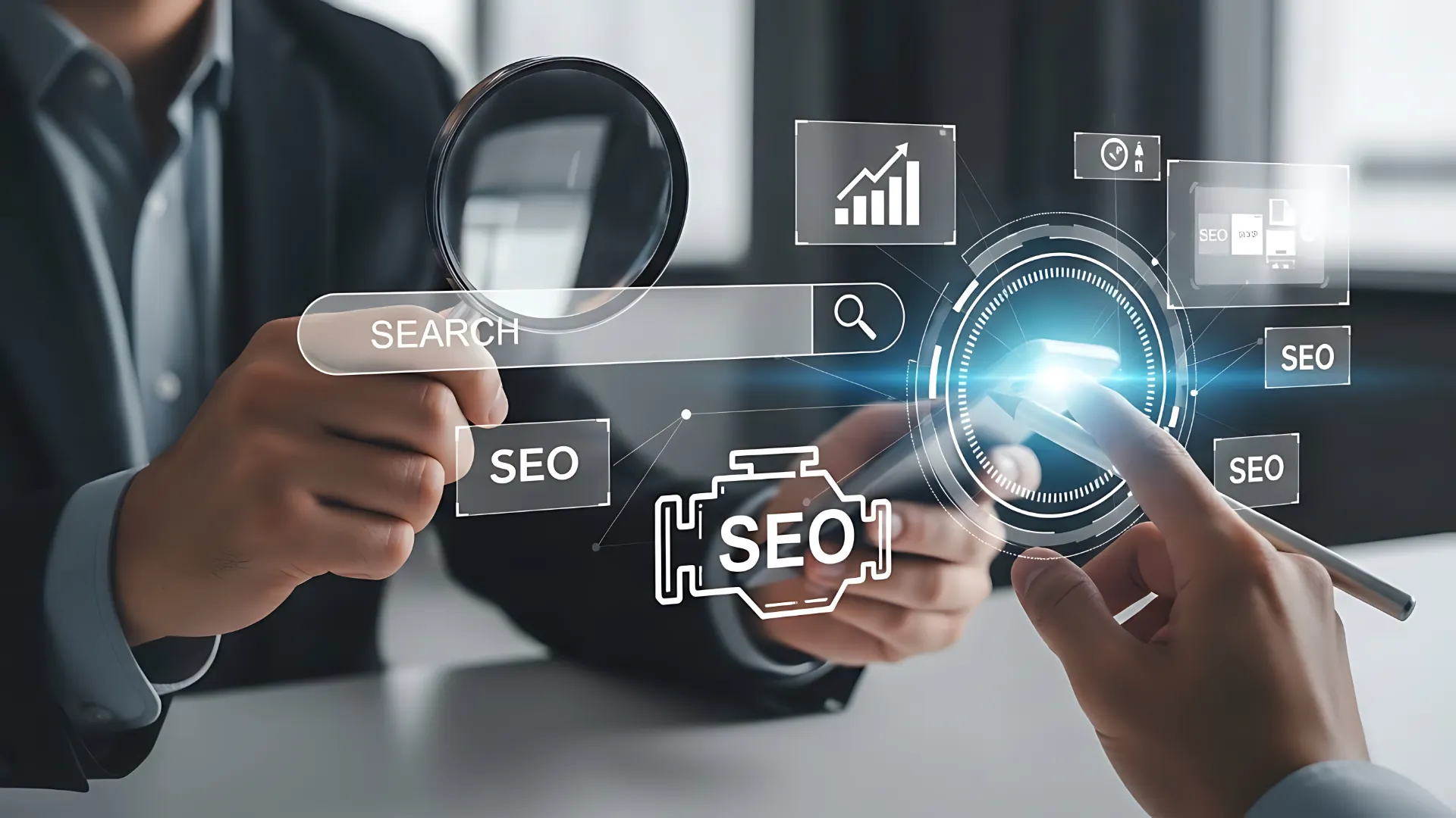 Illustration representing SEO strategy for business growth