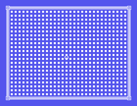 The bordered tile screen with a face sprite, built from four included files