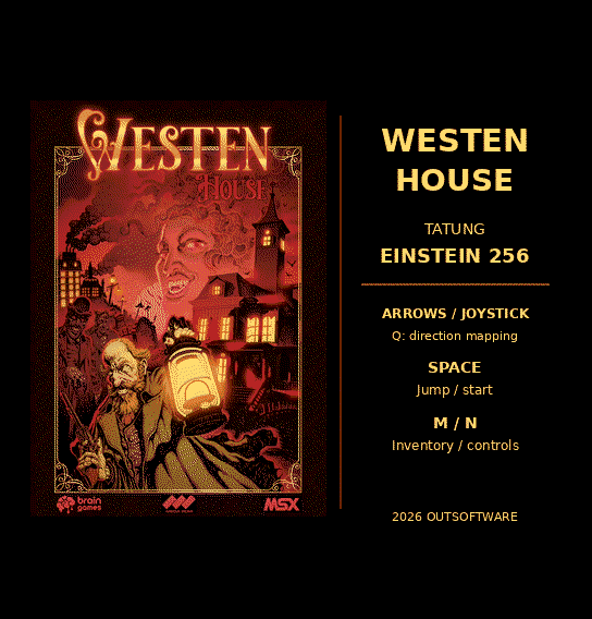 Westen House title screen on the Tatung Einstein 256