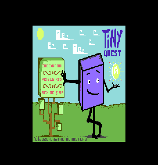 Tiny Quest loading screen on the Tatung Einstein 256