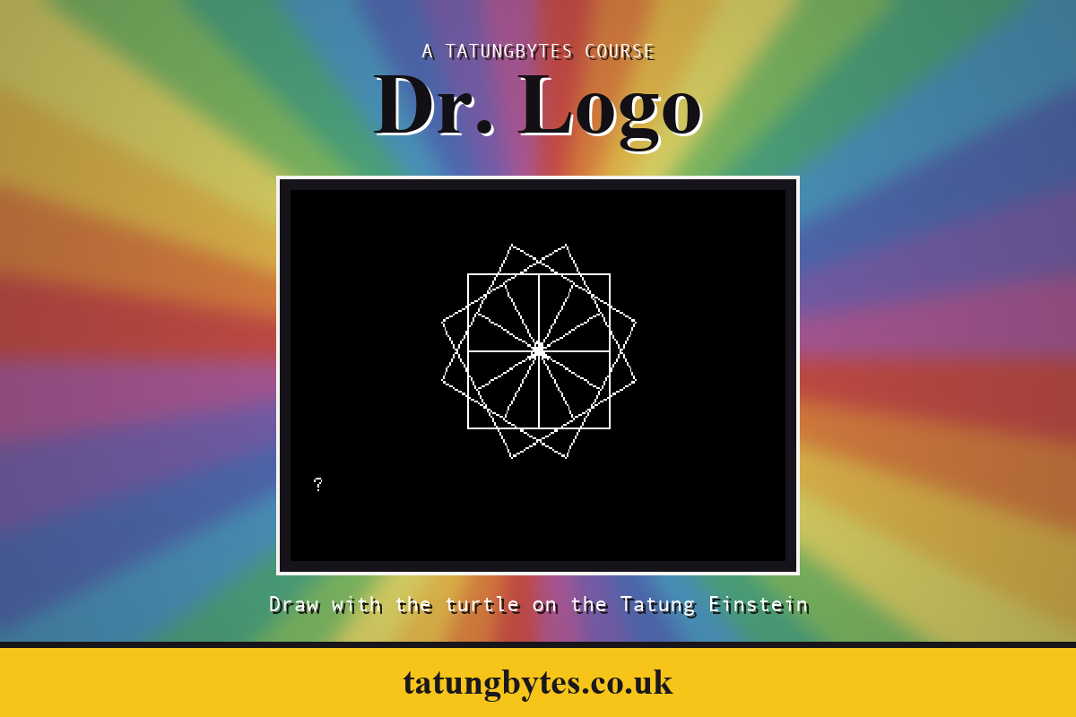 Dr Logo for the Tatung Einstein, showing a rosette drawn by the turtle