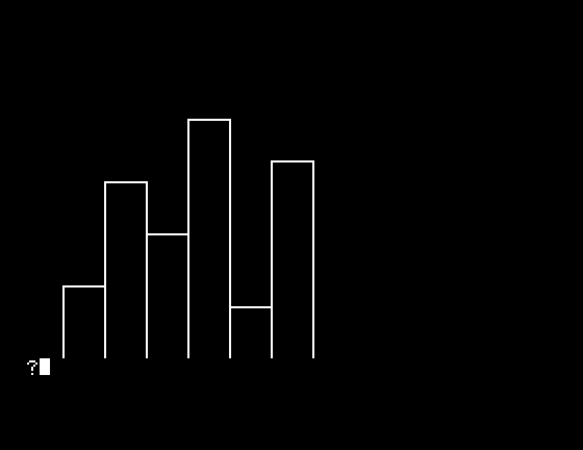 six bars in the proportions of the list