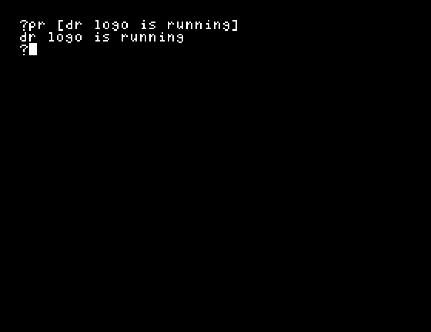 The check line typed at the prompt, with its output below
