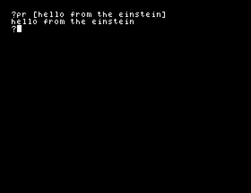The line typed at the prompt, with its output on the line below