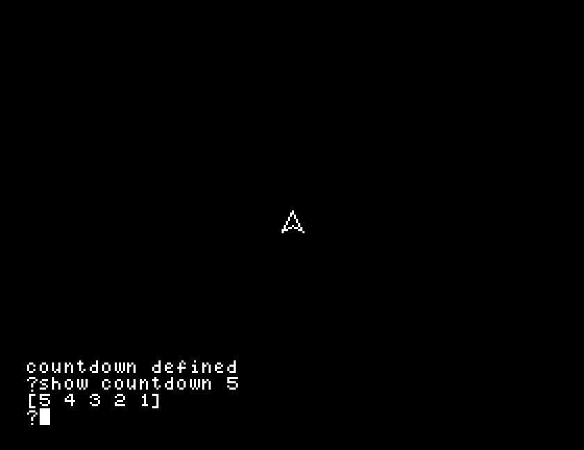 A list built by a procedure that calls itself