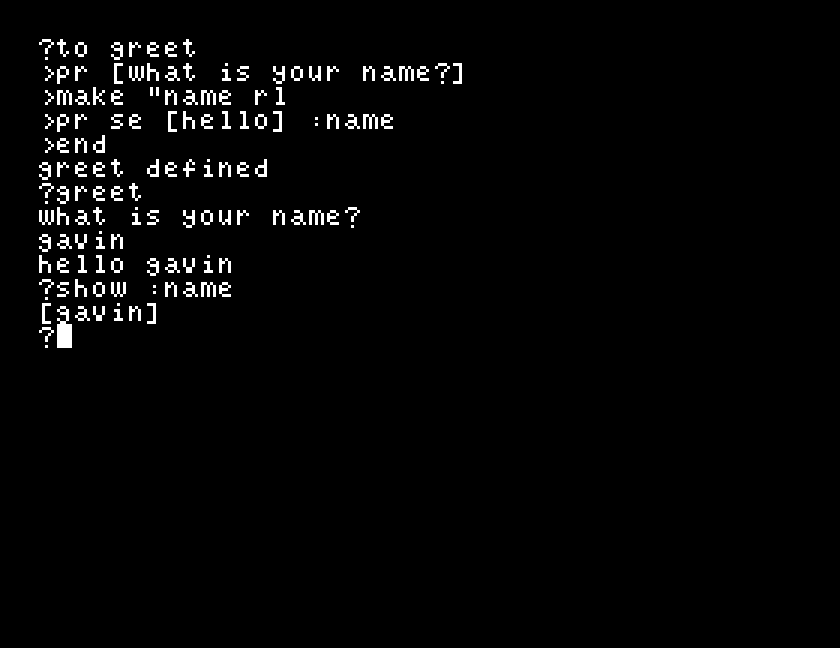 greet asking for a name and using the answer