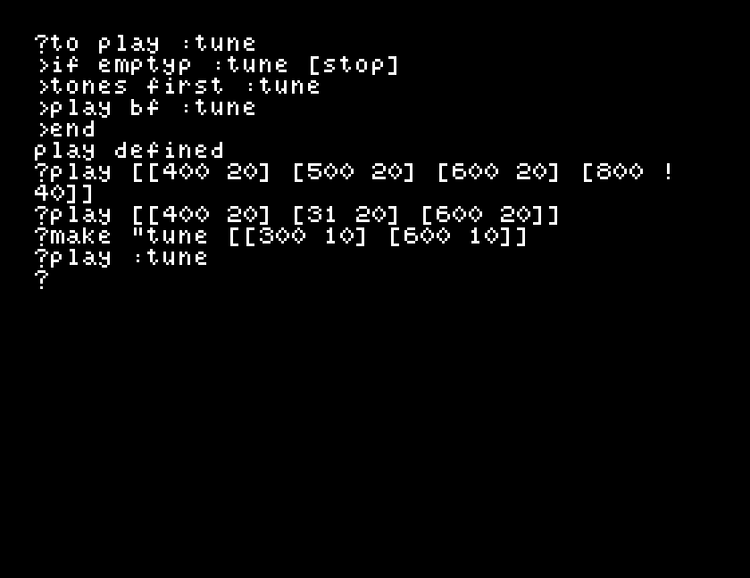 the tune player defined and run