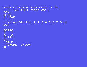 After a restart: BOX is unknown, screen 1 is loaded, and BOX draws the box