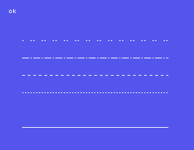 Lines of types 0 and 2 to 5, from the bottom up