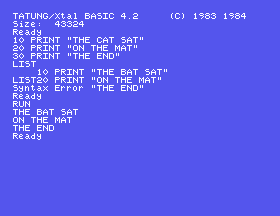Line 10 corrected in place with the screen editor
