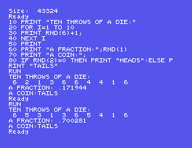 Two runs of the same program, giving different numbers