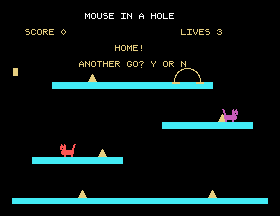 Home: the mouse has gone down the hole