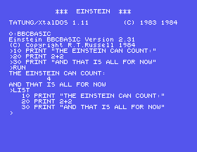The program run and listed