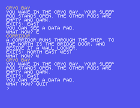 The data pad in the cryo bay