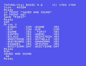 The program saved, and the disc showing it
