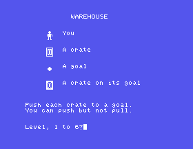 The title screen