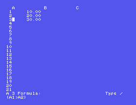 MicroCalc on forty columns