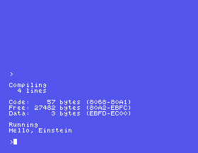 The program compiled and run