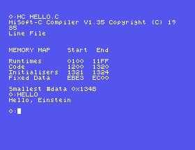 HELLO compiled and run