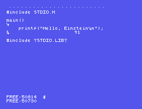 The program typed into ED80