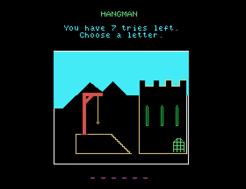 The jailer offering to free you if you can guess the word