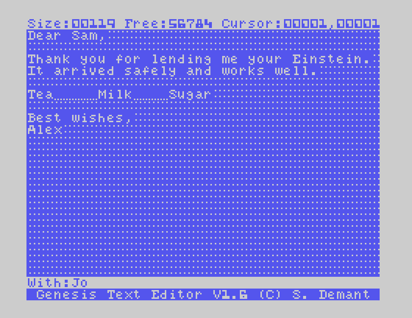 CTRL-O replacing Sam: With:Jo on the prompt line