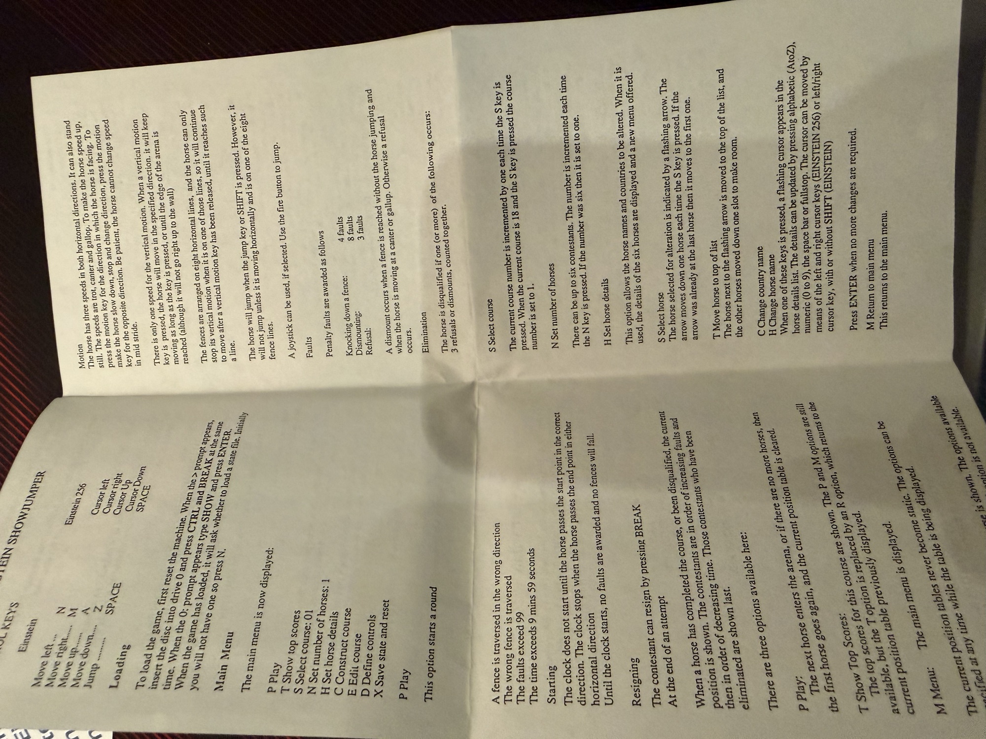 The fold-out instructions, second side