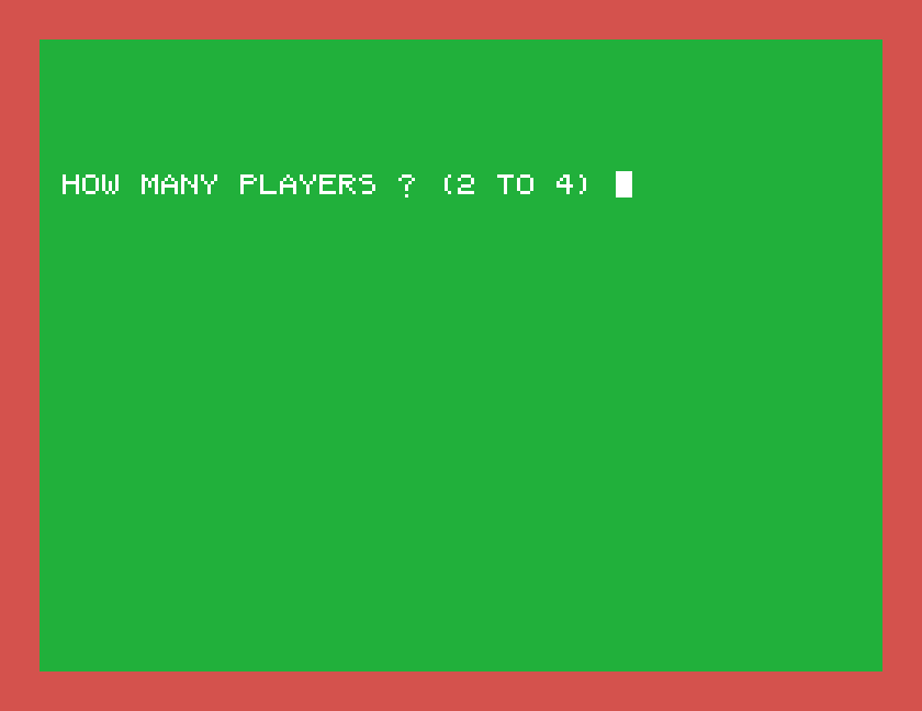 Pelmanism asking how many players, 2 to 4