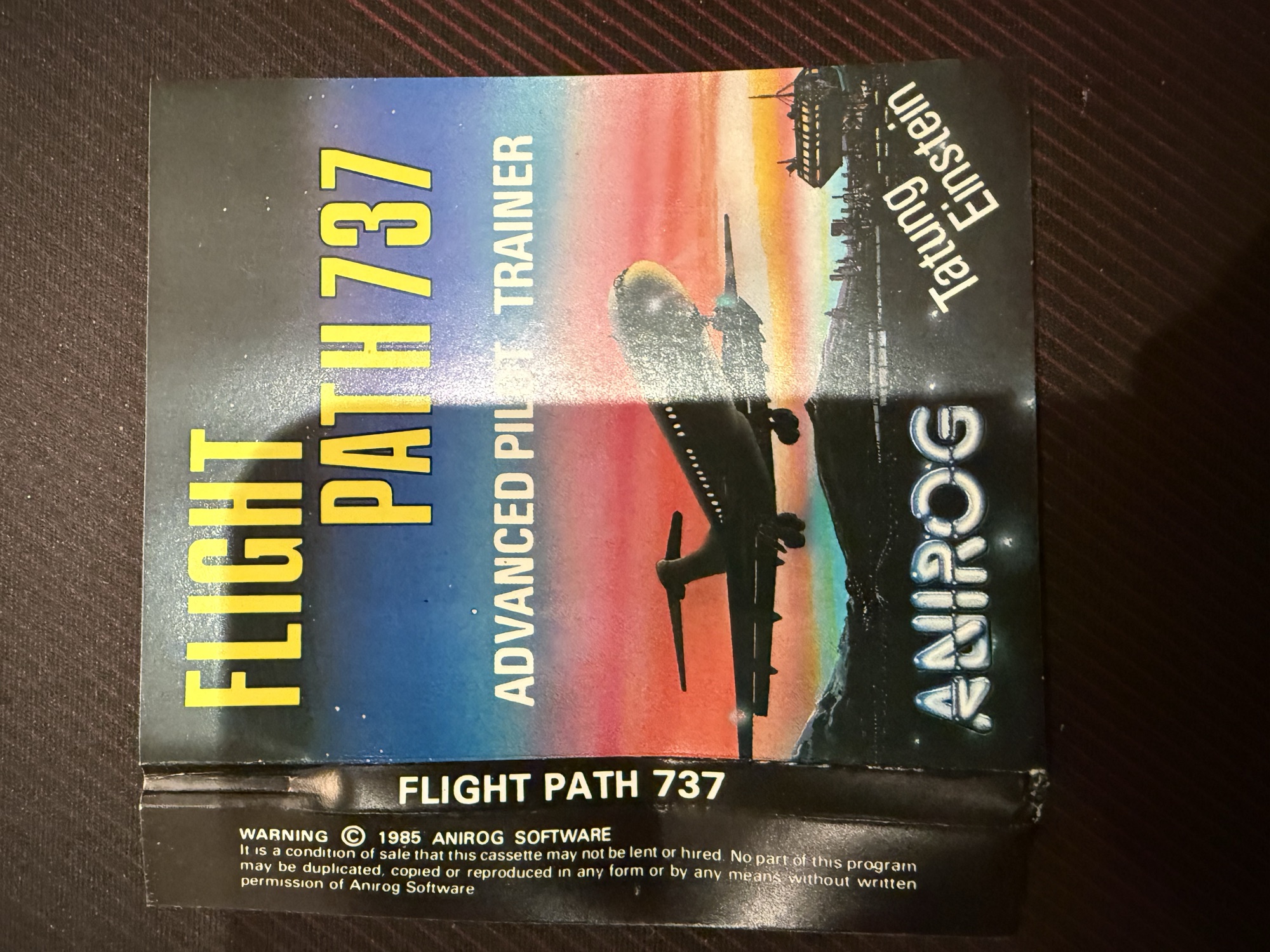 The Anirog Flight Path 737 inlay: Advanced Pilot Trainer, Tatung Einstein