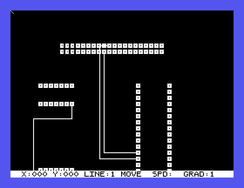 Side B of the demo board on its own: chip pads, and a few tracks crossing under the others
