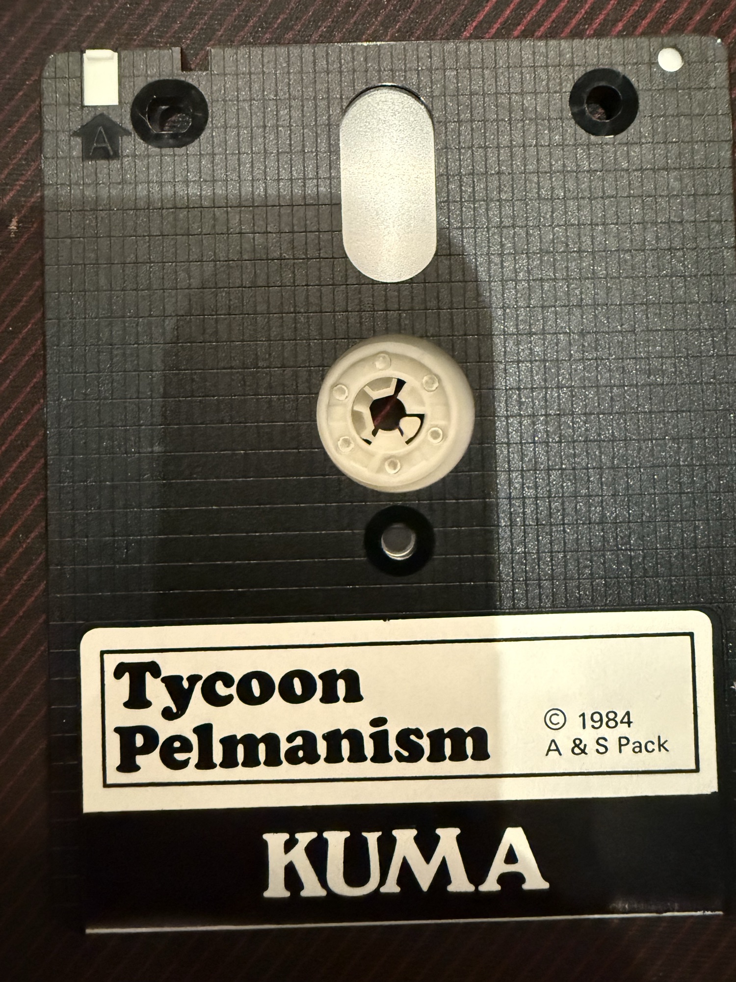 The disc, side A: Tycoon Pelmanism, (c) 1984 A & S Pack, Kuma