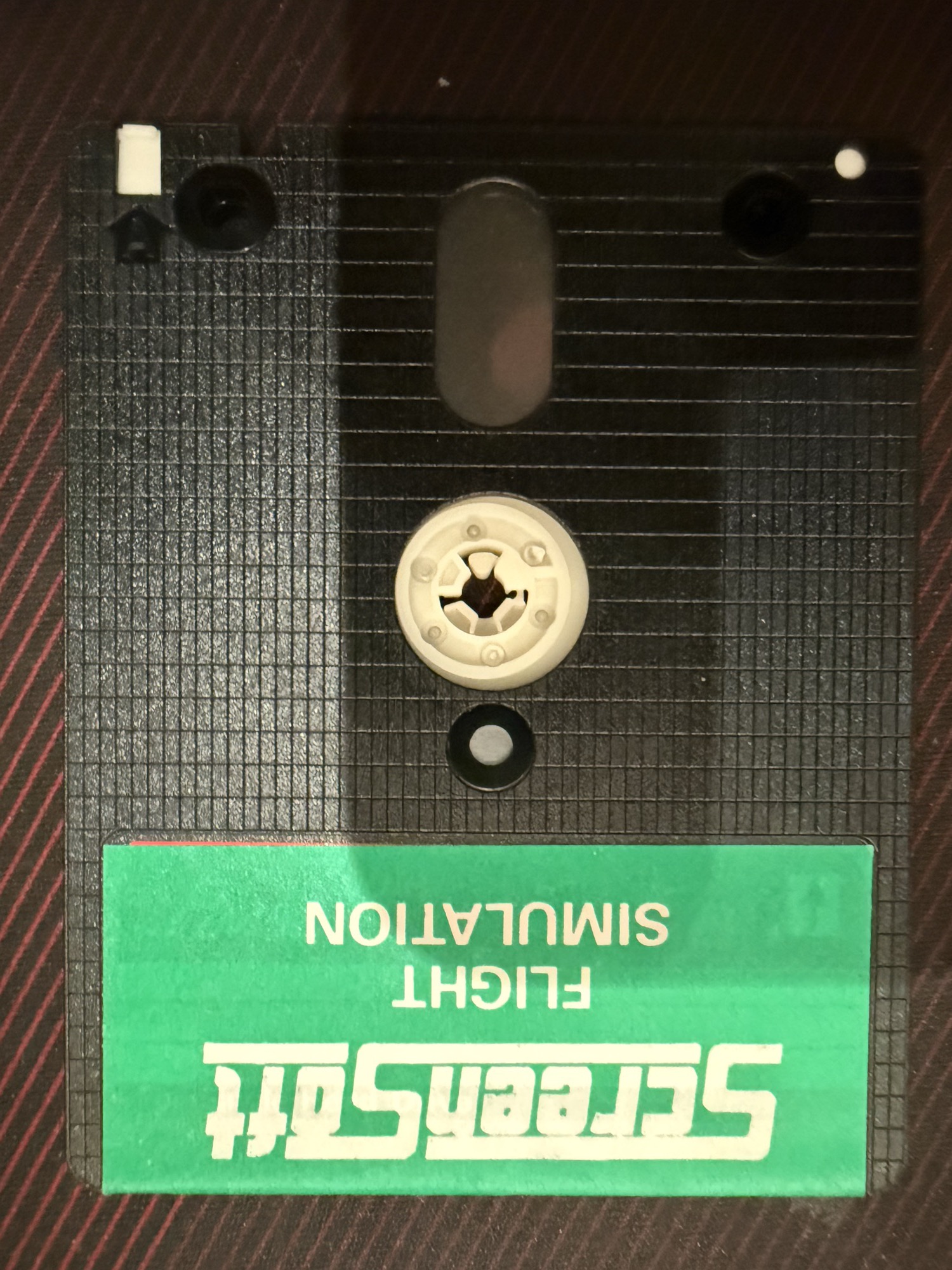The disc, side A, Screensoft Flight Simulation label