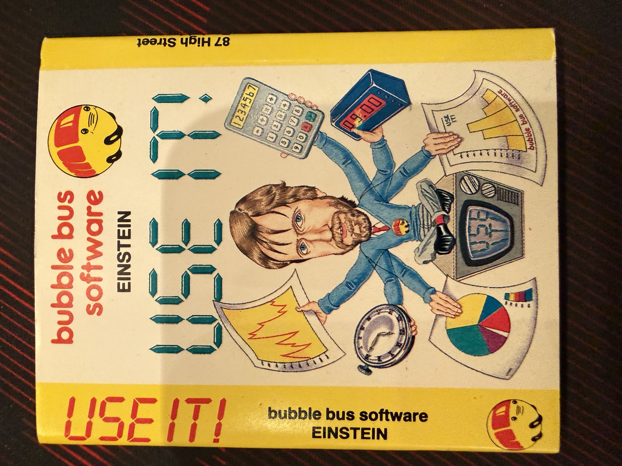 Bubble Bus Software Use It! case front for the Einstein