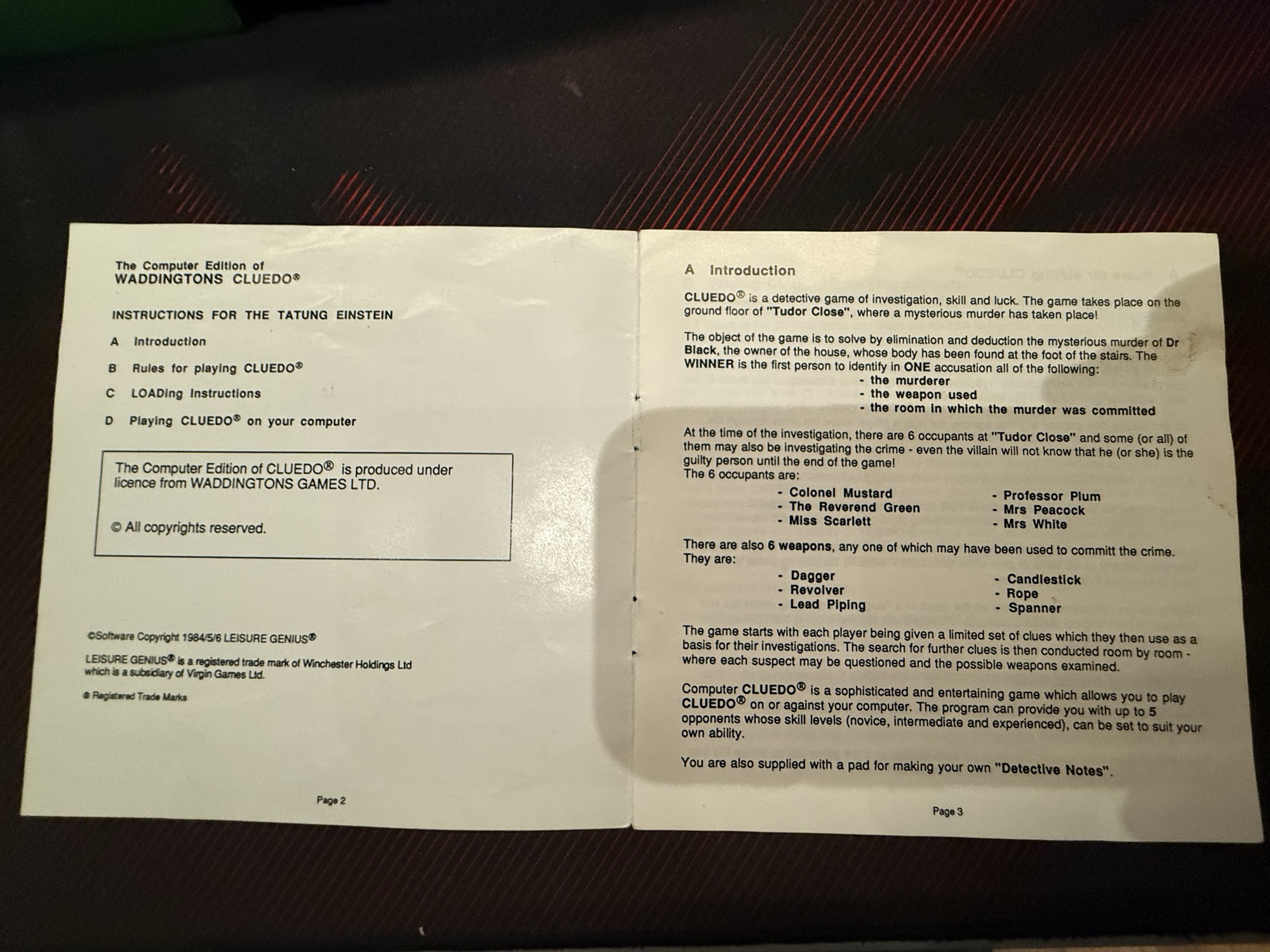 Instructions, pages 2 and 3