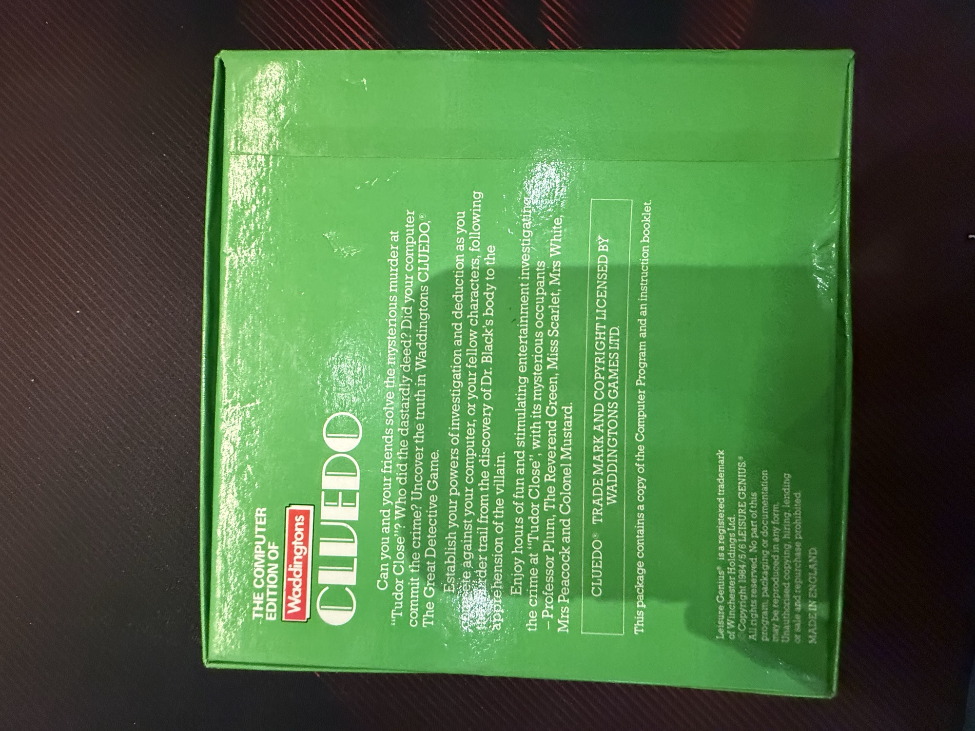 The Computer Edition of Waddingtons Cluedo box