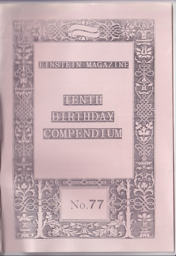 The first page of Einstein Magazine No. 77, the Tenth Birthday Compendium of 1995