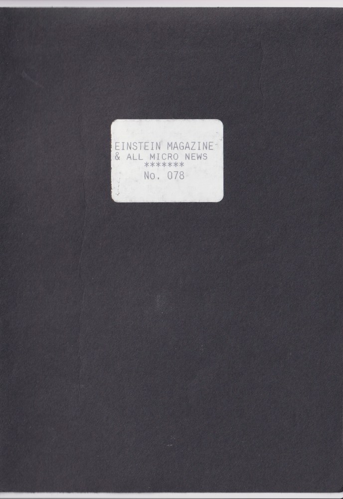 The first page of Einstein Magazine and All Micro News No. 78, 1996