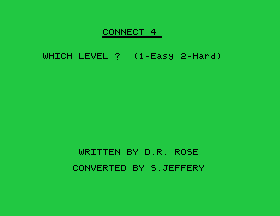 Connect 4's title screen