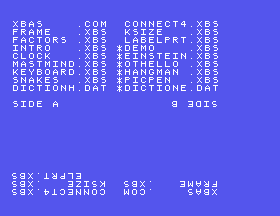 Label Printer reading a disc directory off the screen