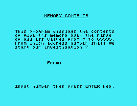 The opening screen of Memory Contents from Einstein Magazine No. 76