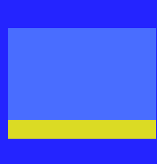 Screen 3: light blue sky over yellow ground